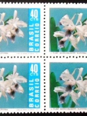 Quadra de selos do postais do Brasil de 1971 LaeliaM