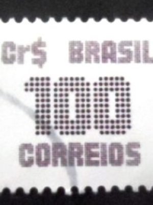 Selo postal do Brasil de 1985 Tipo Cifra Cr$ 100 - 634 U