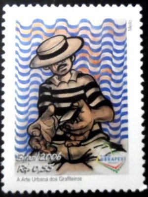 Selo postal do Brasil de 2006 Sambista M