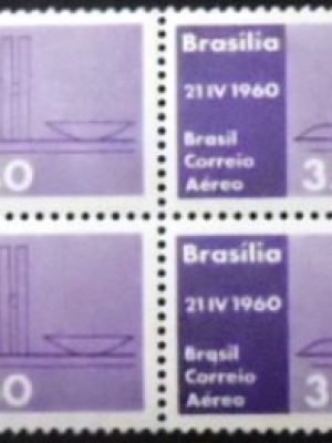 Quadra de selos postais do Brasil de 1960 Três Poderes