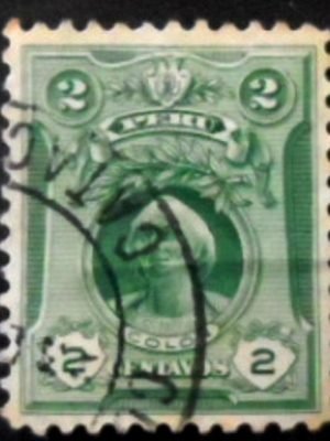 Selo postal do Peru de 1909 Christoph Columbus