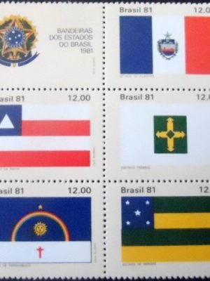 Série de selos postais do Brasil de 1981 Bandeiras I N SET