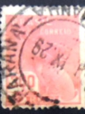 Selo postal do Brasil de 1928 Mercúrio 300