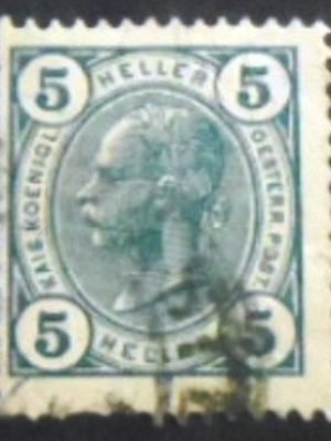 Selo postal da Áustria de 1904 Emperor Franz Joseph 5