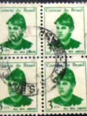 Quadra de selos postais do Brasil de 1967 Dra. Rita Lobato