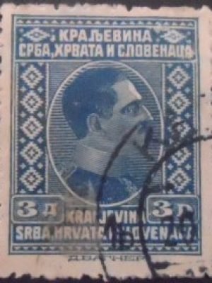 Selo postal da Iugoslávia de 1926 King Alexander 3