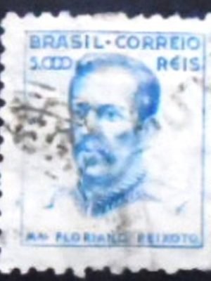 Selo postal do Brasil de 1942 Floriano Peixoto U