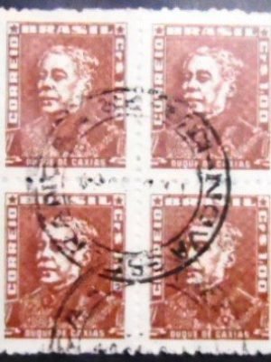 Quadra de selos postais do Brasil de 1960 Duque de Caxias 1