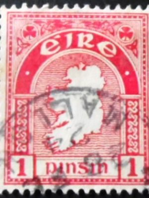 Selo postal da Irlanda de 1923 Map 1