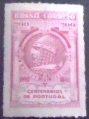 Selo postal do Brasil de 1940 D. Afonso Henriques N