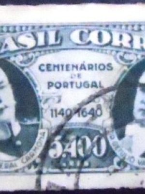 Selo postal de 1941 Carmona e Vargas