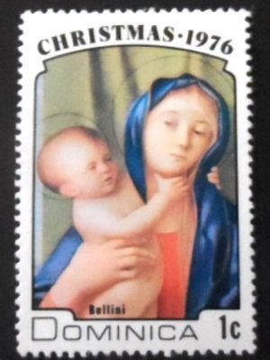Selo postal Dominica 1976 Virgin and child