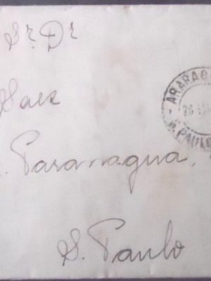 Envelope circulado em 1937 entre Araraquara x São Paulo