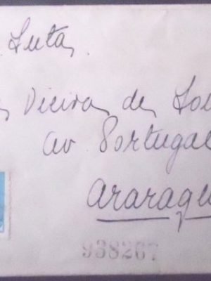Envelope circulado em 1937 entre São Paulo x Araraquara