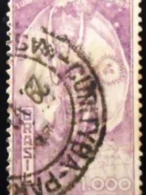 Selo postal do Brasil de 1933 Presidente Justo 1 U