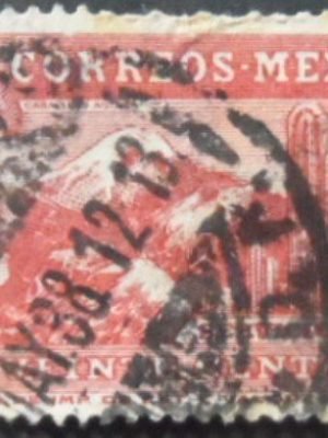 Selo postal do México de 1934 Aztec eagle man
