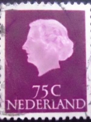 Selo postal da Holanda de 1953 Queen Juliana 75 XxA