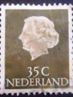 Selo postal da Holanda de 1954 Queen Juliana 35 XxA