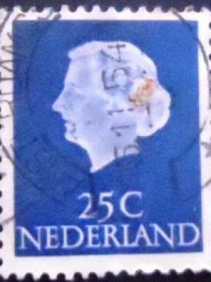 Selo postal da Holanda de 1953 Queen Juliana 25c