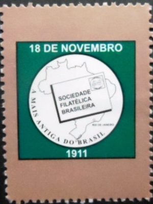 Selo postal Cinderela Não Oficial2013 Sociedade Filatélica Brasileira M