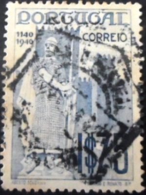 Selo postal de Portugal de 1940 Statue King Alfonso Henriques