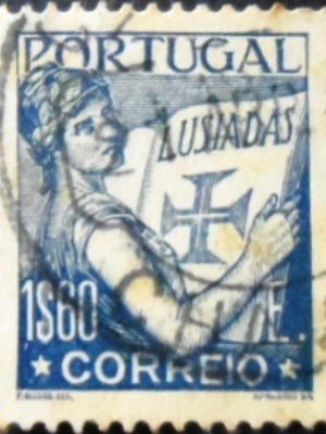 Selo postal de Portugal de 1933 Lusiadas 1$60