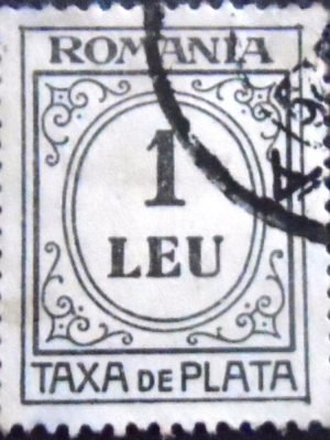 Selo postal da Romenia de 1920 Standing oval 1