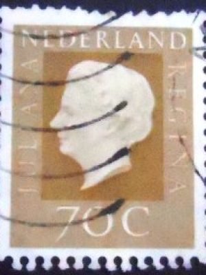Selo postal da Holanda de 1972 Queen Juliana 70