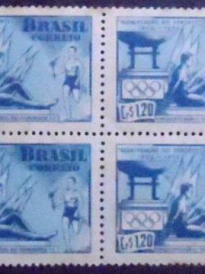 Quadra de selo postais do Brasil de 1952 Fluminense F.C.M