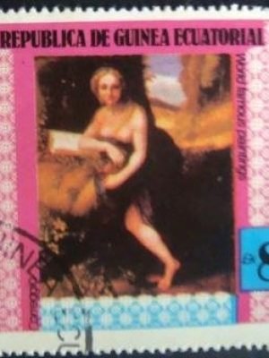 Selo postal cinderela de Guinea Equatorial de 1978 - Correggio