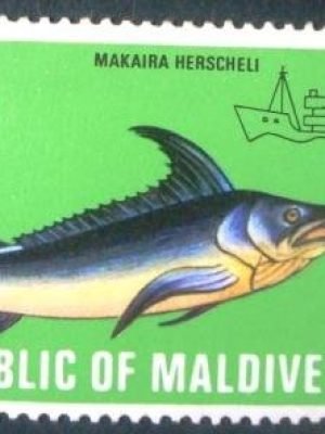 Selo postal Maldives 1973 Blue Martin