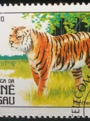 Selo postal comemorativo e Guine Bissau 1984 Tiger
