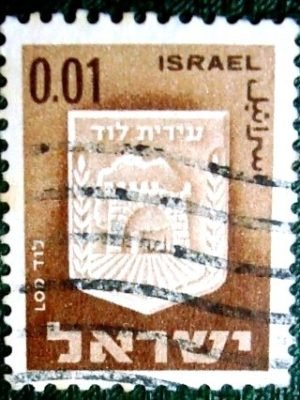 Selo postal definitivo de Israel de 1966 - Lod
