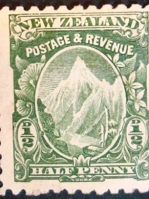 Selo postal efinitivo da Nova Zelandia de 1907