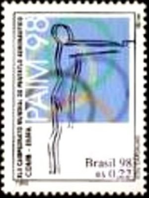 Selo postal do Brasil de 1998 Tiro M