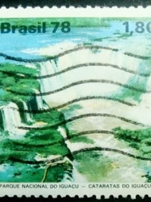 Selo postal do Brasil de 1978 Cataratas do Iguaçu